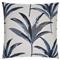 Flora Coastal Blue Botanical Indoor Outdoor Throw Pillow - 22x22|Kathy Kuo Home