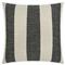 Vida Coastal Beach Black Striped Indoor Outdoor Throw Pillow - 22x22|Kathy Kuo Home
