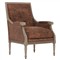 Juliette Sienna Velvet Driftwood Bergere Chair|Kathy Kuo Home