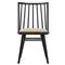 Lara Rustic Lodge Beige Striped Black Oak Windsor Dining Side Chair|Kathy Kuo Home