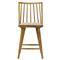 Lara Rustic Lodge Beige Striped Brown Oak Windsor Counter Stool|Kathy Kuo Home