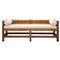 Georgina Coastal Beach Cream Performance Woven Wood Settee|Kathy Kuo Home