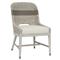 Palecek Fritz Coastal Beige Performance Fog White Lampakanai Rope Dining Chair|Kathy Kuo Home
