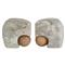 Melt Coastal Grey Marble Wood Bookends