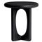 Arley Modern Classic Black Oak Wood Side Table|Kathy Kuo Home
