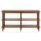 Thomas Updated Traditional Brown Wood Spindle Wide Bookcase|Kathy Kuo Home
