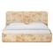 Briella Modern Classic Light Brown Burl Wood Bed - Queen|Kathy Kuo Home