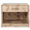 Briella Modern Classic Light Brown Burl Wood Nightstand|Kathy Kuo Home