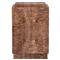 Briella Modern Classic Dark Brown Burl Wood Square Plinth Pedestal - 24&quot;|Kathy Kuo Home
