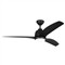 Visual Comfort Avila Modern Midnight Black Steel LED Ceiling Fan - 54&quot;|Kathy Kuo Home