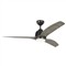 Visual Comfort Avila Light Grey Oak Blades Aged Pewter LED Ceiling Fan - 54&quot;|Kathy Kuo Home