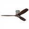 Visual Comfort Collins Walnut Blades Brushed Steel Smart Hugger Ceiling Fan - 52&quot;|Kathy Kuo Home