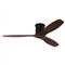 Visual Comfort Collins Walnut Blades Black Steel Smart Hugger Ceiling Fan - 52&quot;|Kathy Kuo Home