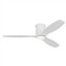 Visual Comfort Collins Matte White Steel Smart Hugger LED Ceiling Fan - 52&quot;|Kathy Kuo Home