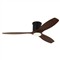 Visual Comfort Collins Walnut Blades Black Steel Smart Hugger LED Ceiling Fan - 52&quot;|Kathy Kuo Home