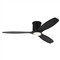 Visual Comfort Collins Midnight Black Steel Smart Hugger LED Ceiling Fan - 52&quot;|Kathy Kuo Home