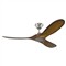 Visual Comfort Maverick Koa Blades Brushed Steel Ceiling Fan - 52&quot;|Kathy Kuo Home