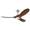 Visual Comfort Maverick Koa Blades Brushed Steel LED Ceiling Fan - 52&quot;|Kathy Kuo Home