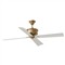 Visual Comfort Subway Modern Matte White Blades Antique Brass Ceiling Fan - 56&quot;|Kathy Kuo Home
