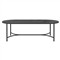 Emeline Micron Dekton Black Iron Oval Outdoor Dining Table - 96&quot;|Kathy Kuo Home