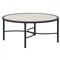 Emeline Albarium Dekton Black Iron Round Outdoor Coffee Table|Kathy Kuo Home