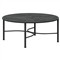 Emeline Micron Dekton Black Iron Round Outdoor Coffee Table|Kathy Kuo Home