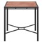 Emeline Umber Dekton Black Iron Square Outdoor Counter Table - 35&quot;|Kathy Kuo Home