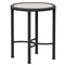 Emeline Albarium Dekton Black Iron Outdoor Round Side Table|Kathy Kuo Home