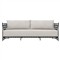 Emeline Cream Upholstered Black Iron Outdoor Sofa - 88&quot;|Kathy Kuo Home