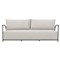 Emeline Cream Upholstered Black Iron High Back Outdoor Sofa - 80&quot;|Kathy Kuo Home