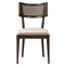 Tina Modern Beige Performance Dark Brown Oak Wood Cane Dining Chair|Kathy Kuo Home