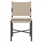 Rosalie Modern Classic Beige Upholstered Bronze Aluminum Outdoor Dining Chair|Kathy Kuo Home