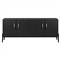 Matthew Modern Classic Black Oak Wood Sideboard|Kathy Kuo Home