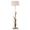Clea French Country Hand-Cut Leaf Antique Gold Floor Lamp