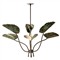 Louanne French Country Green Patina Leaf Chandelier