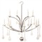 Siene Traditional Quartz Crystal Antique Silver Steel 2 Tier Chandelier