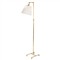Pandora French Country White Shade Gold Steel Floor Lamp