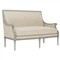 Juliette Pebble Shore Textured Weave Provence Sage Settee|Kathy Kuo Home