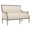 Juliette Cotton Cloud Boucle Driftwood Settee|Kathy Kuo Home