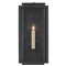 Windra Updated Traditional Seeded Glass Black Iron Outdoor Wall Sconce - Small|Kathy Kuo Home