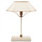 Dresden Updated Traditional Oval Shade Cream Wood Table Lamp|Kathy Kuo Home