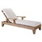Sara Coastal Beach Natural Teak Upholstered Outdoor Adjustable Chaise Lounge Overstock|Kathy Kuo Home