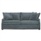 Romilly Slate Blue 2-Cushion Sofa - 90Gǥ|Kathy Kuo Home