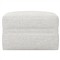 Romilly Heathered Ivory Performance Ottoman - Upholstered to Floor|Kathy Kuo Home