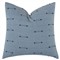 Livia Coastal Beach Blue Cotton Mini Stripes Decorative Throw Pillow - 22x22