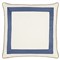 Maelis Coastal Beach Cream Mitered Blue Ribbon Decorative Throw Pillow - 22x22