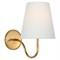 Visual Comfort Lyndsie Traditional Linen Shade Antique Brass Armed Sconce|Kathy Kuo Home