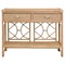 Worlds Away Gideon Coastal Beach Natural Rattan Console Table|Kathy Kuo Home