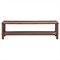 Tobi Updated Traditional Brown Wood Spindle Rectangular Coffee Table|Kathy Kuo Home