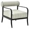Madelle Modern Classic White Sunbrella Black Aluminum Outdoor Arm Chair|Kathy Kuo Home